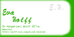 eva wolff business card